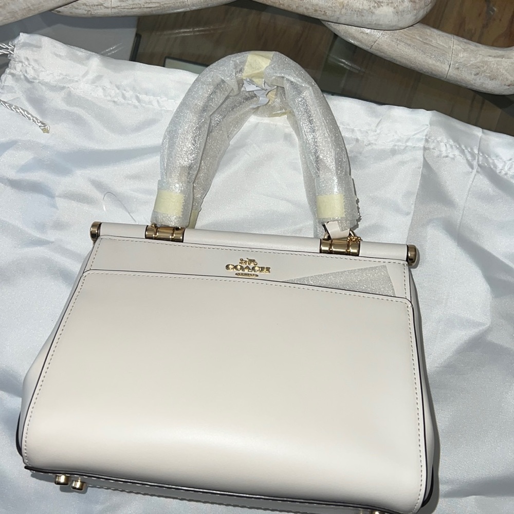 Coach White Leather Bag
